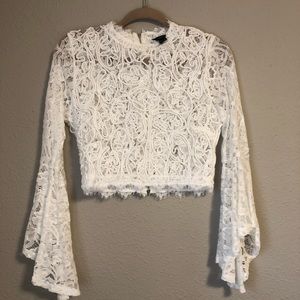 Long sleeve lace blouse